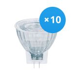 Confezione Multipack 10x Ledvance Performance Faretti LED Riflettore GU4 MR11 4.5W 345lm 36D - 927 Bianco Molto Caldo | Miglior resa cromatica - Dimmerabile - Sostitua 35W