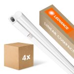 Confezione Multipack 4x Ledvance Reglette LED Linear Compatto Interruttore 8W 800lm - 840 Bianco Freddo | 60cm