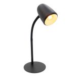 Eglo Lampada Da Tavolo Carlo Acciaio Nero | Adatto per 1x E14