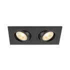 SLV New Tria 155 Faretti Aluminium Nero Piazza | Adatto per 2x GU10 