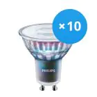 Confezione Multipack 10x Philips MASTER LED Spot ExpertColor GU10 PAR16 3.9W 280lm 25D - 930 Luce Calda | Miglior resa cromatica - Dimmerabile - Sostitutiva 35W