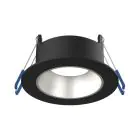 Noxion Faretti LED Ares Profondo ring Nero - con Inner Il Anello Argento | Ritaglio 68mm - incl. GU10 Fitting
